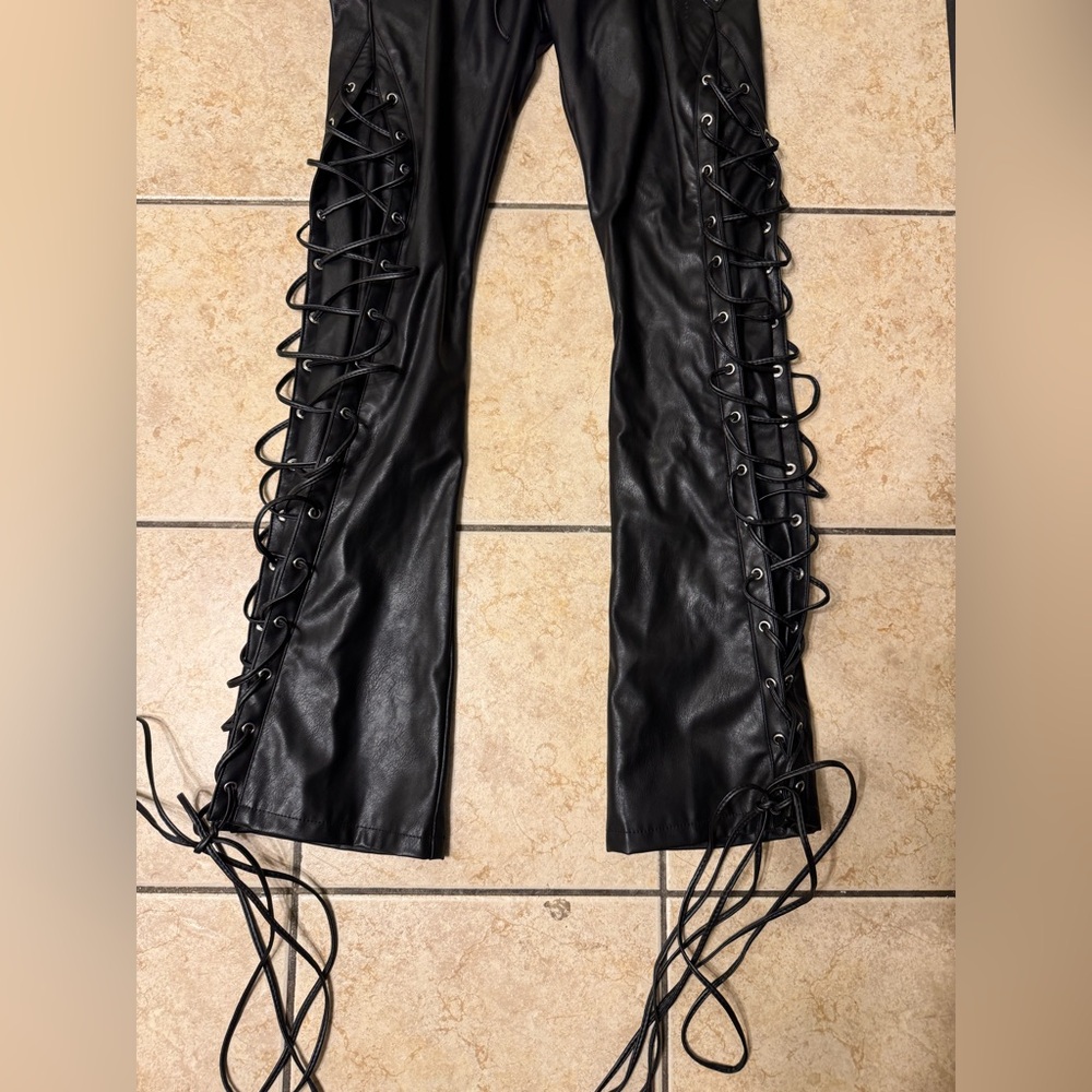 NWOT Current Mood Lace up trousers - Picture 3 of 12